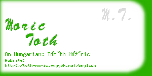 moric toth business card